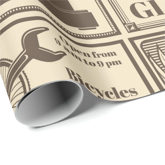 Vintage Zeitungsbanner und Werbeschriften / Geschenkpapier (Rolleneckpunkt)