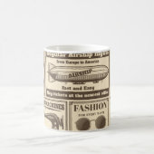 Vintage Zeitungsbanner und Werbeschriften / Kaffeetasse (Mittel)