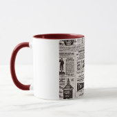 Vintage-Zeitungsbecher Tasse (Links)