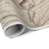 Vintage Zeitungsbriefe Geschenkpapier (Rolleneckpunkt)