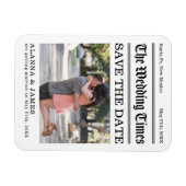 Vintage-Zeitungsfoto Save the Date Magnet (Horizontal)
