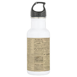 Vintage-Zeitungshintergrund Trinkflasche