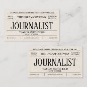 Vintage Zeitungskarte Visitenkarte (Vorne/Hinten)