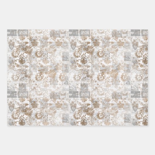 Vintage Zeitungskollektion Geschenkpapier Set (Vorderseite)