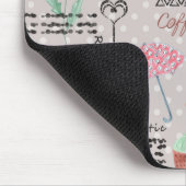 Vintage Zeitungsplanung polka dots stilvolles Retr Mousepad (Ecke)