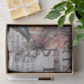 Vintage Zeitungsskripte Paris eiffel Turm Seidenpapier (Geschenk)