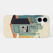 Vintage Zeitungsständer iPhone 16 Hülle (Rückseite (Horizontal))