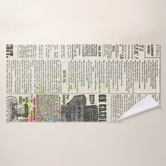 Vintage Zeitungswerbung Badehandtuch (Badehandtuch)