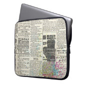 Vintage Zeitungswerbung Laptopschutzhülle (Vorderseite Links)
