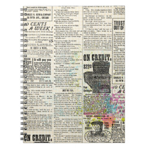 Vintage Zeitungswerbung Notizblock