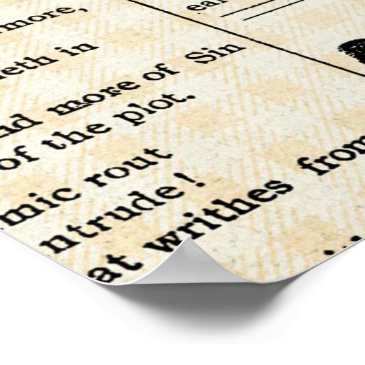 Vintage Zeitungswerbung Poster (Ecke)