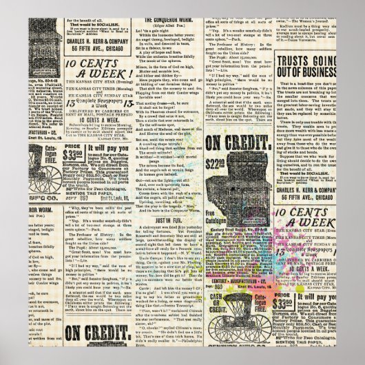 Vintage Zeitungswerbung Poster (Vorne)