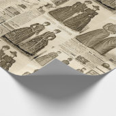 Vintage Zeitungswerbung Rustikal gepflastert Geschenkpapier (Ecke)