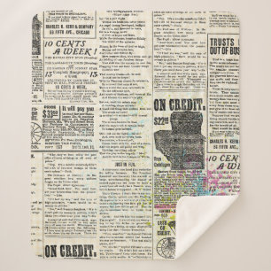 Vintage Zeitungswerbung Sherpadecke