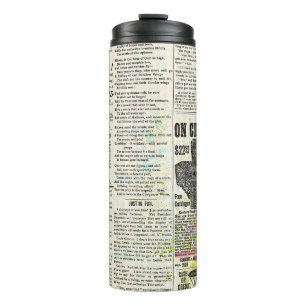 Vintage Zeitungswerbung Thermosbecher