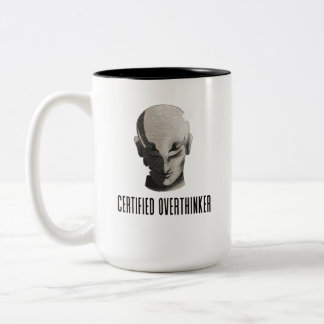 Vintage zertifizierte Überdenker-Ästhetik-Grafik Zweifarbige Tasse