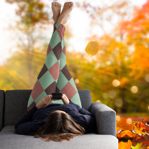 Vintage Zickzack-Herbstfarben niedliche Muster Leggings