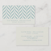 Vintage Zickzack Wave Muster-Visitenkarte Visitenkarte (Vorne/Hinten)