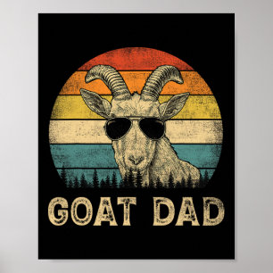 Vintage-Ziegen-Daddy-Ziegenliebhaber-Vatertag Poster