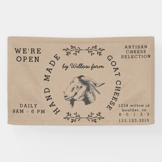 Vintage Ziegenmilch Banner (Horizontal)