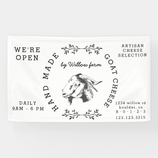 Vintage Ziegenmilch Banner (Horizontal)