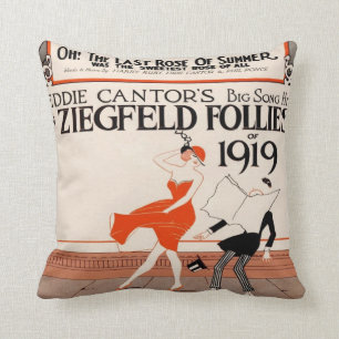 Vintage Ziegfeld Unsinnigkeiten 1919 Kissen