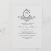 Vintage Zierarbeit 1 Einladung (Vorne/Hinten)