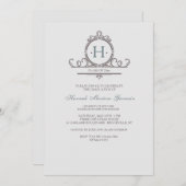 Vintage Zierarbeit 2 Einladung (Vorne/Hinten)