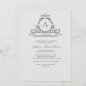 Vintage Zierarbeit 5 Einladung (Vorne/Hinten)