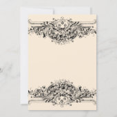 Vintage Zierbindungspartei Einladung (Rückseite)