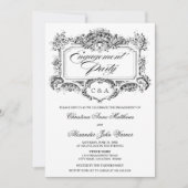 Vintage Zierdesignpartner Einladung (Vorderseite)