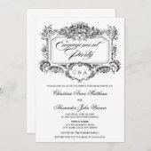 Vintage Zierdesignpartner Einladung (Vorne/Hinten)