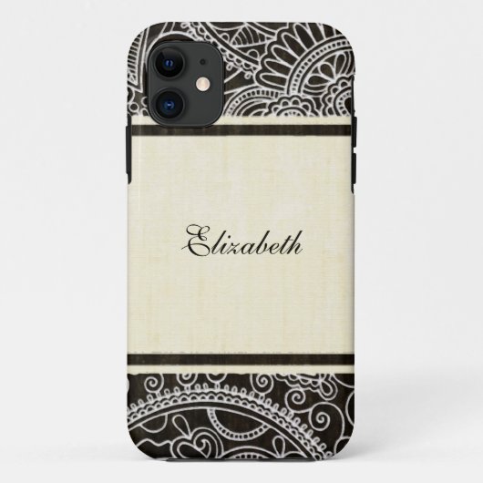 Vintage Zierflora 4 Case-Mate iPhone Hülle (Rückseite)