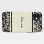 Vintage Zierflora 4 Case-Mate iPhone Hülle (Rückseite (Horizontal))