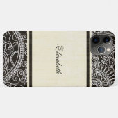Vintage Zierflora Case-Mate iPhone Hülle (Rückseite (Horizontal))