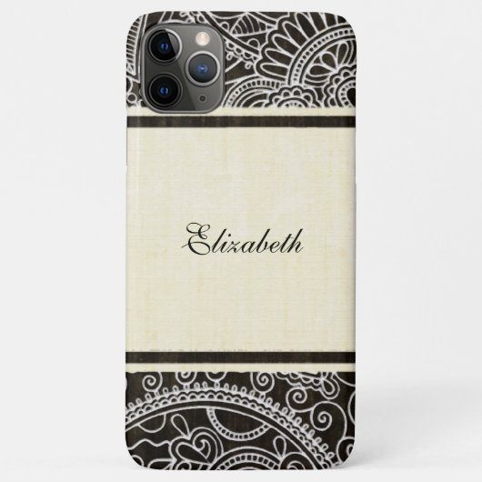 Vintage Zierflora Case-Mate iPhone Hülle (Rückseite)