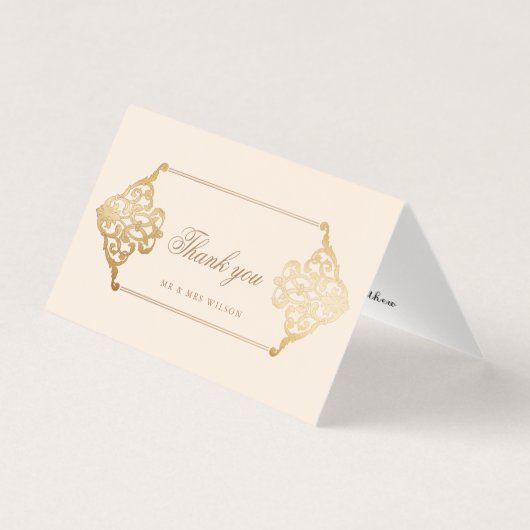 Vintage Ziergegenstände Imitate Goldfolie Danke Ka (Vorderseite)