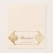 Vintage Ziergegenstände Imitate Goldfolie Danke Ka (Außenseite Aufgefaltet)
