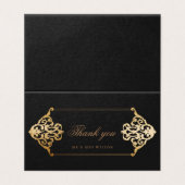 Vintage Ziergegenstände Imitate Goldfolie Danke Ka (Außenseite Aufgefaltet)