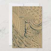 Vintage Zierhochzeit Einladung (Rückseite)