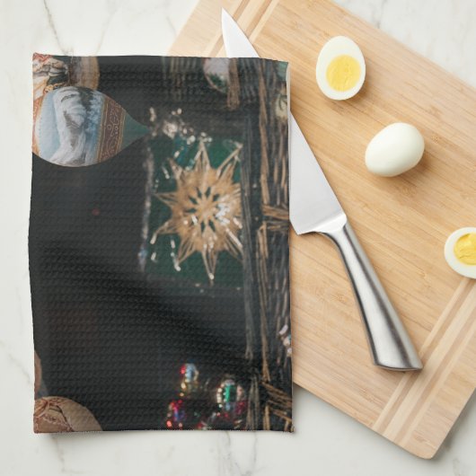 Vintage Zierküche Geschirrtuch (Viertel Falte)