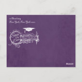 Vintage Zierobjekte und Abschluss Save the Date Postkarte (Rückseite)