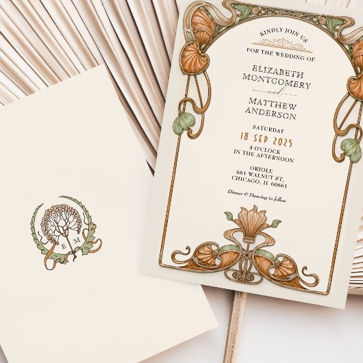 Vintage Zierrahmen-Hochzeit Einladung