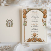 Vintage Zierrahmen-Hochzeit Einladung