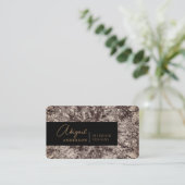 Vintage Zierschrift Beruflich Golden Signature Visitenkarte (Stehend Vorderseite)