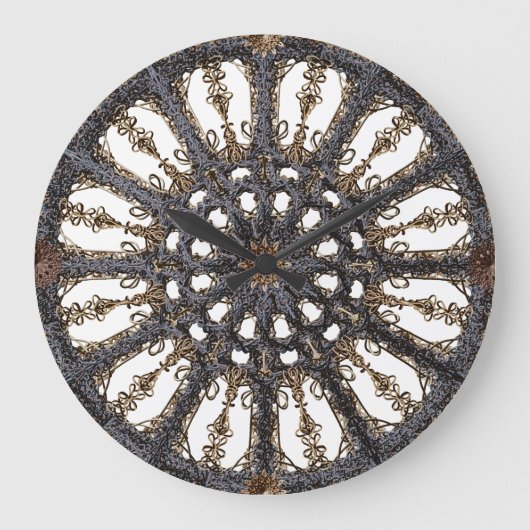 Vintage Zieruhr im gotischen Stil Große Wanduhr (Vorderseite)