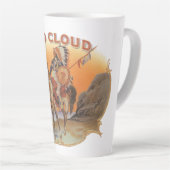 Vintage Zigar Label Art, Red Cloud Indian on Horse Milchtasse (Rechte Ecke)