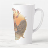 Vintage Zigar Label Art, Red Cloud Indian on Horse Milchtasse (Rechts)
