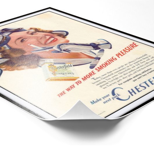 Vintage Zigarettenwerbung 1940 Fotodruck (Ecke)