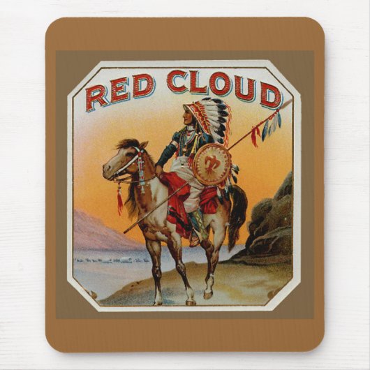 Vintage Zigarren-Grafik Mousepad (Vorne)